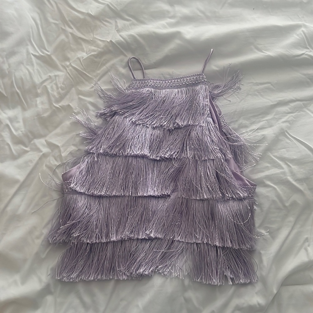 Purple forever 21 fringe top